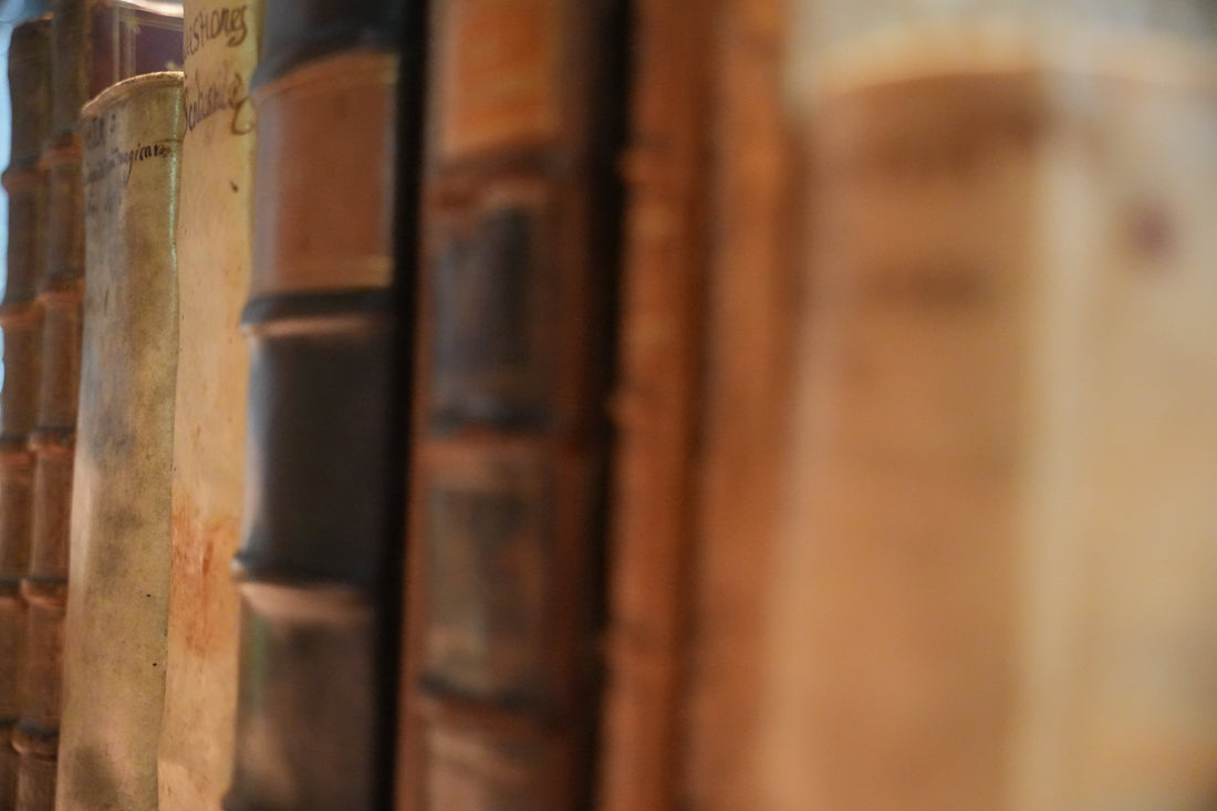 Beautiful antique leather books