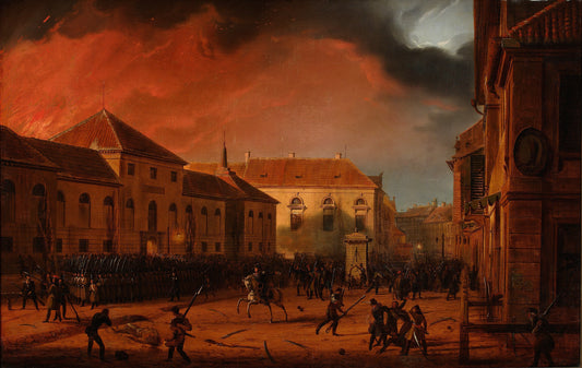 A famous painting of the November Night, the start of Poland's November Uprising