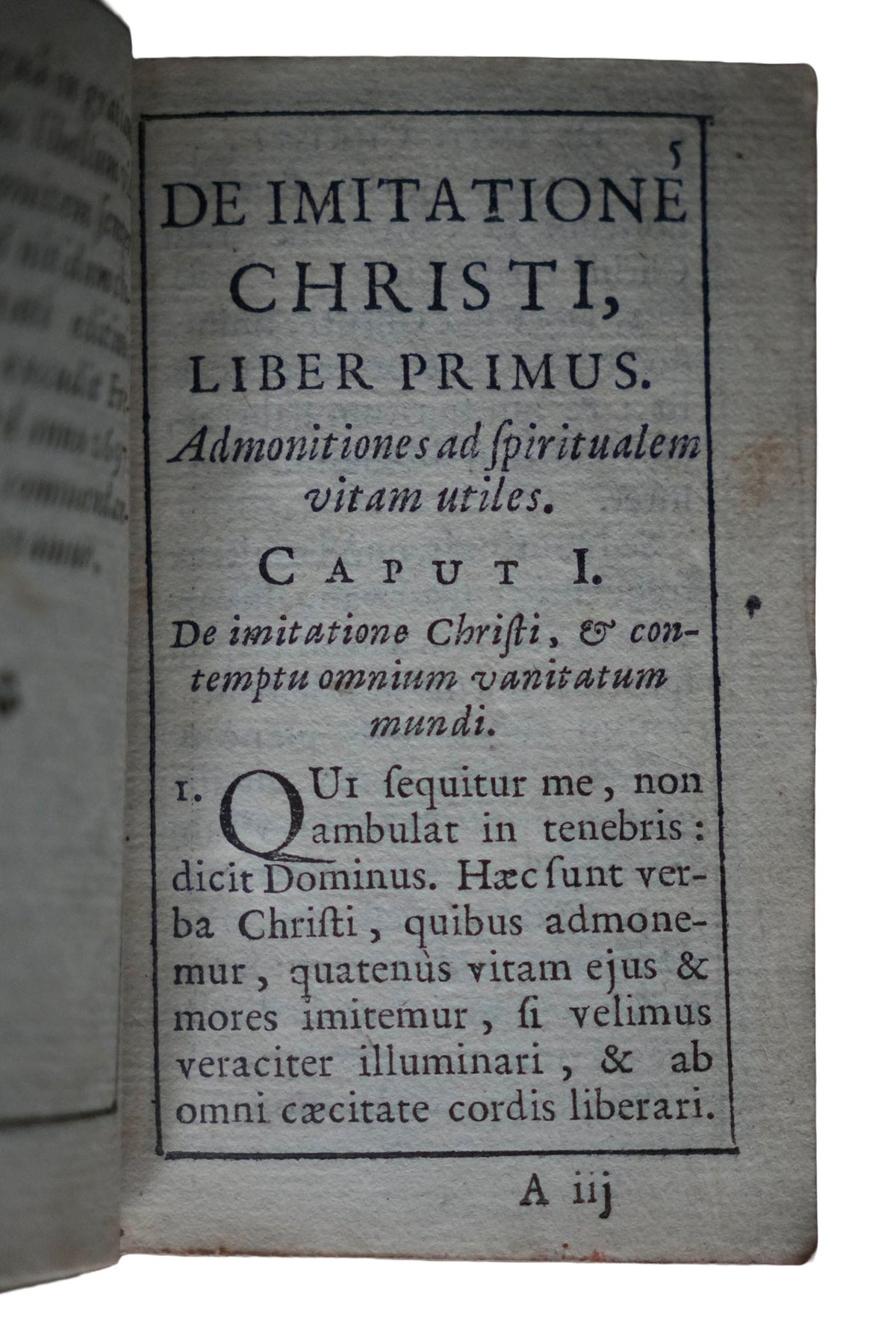 The Imitation of Christ by Thomas Kempis, Miniature Edition, 1752