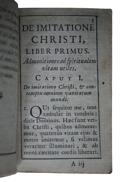 The Imitation of Christ by Thomas Kempis, Miniature Edition, 1752