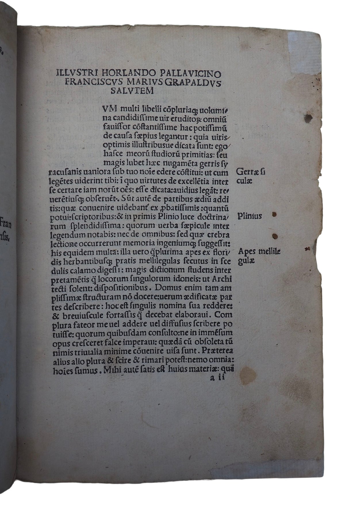 A Renaissance Encyclopaedia of the House: Grapaldi’s De partibus aedium, 1494