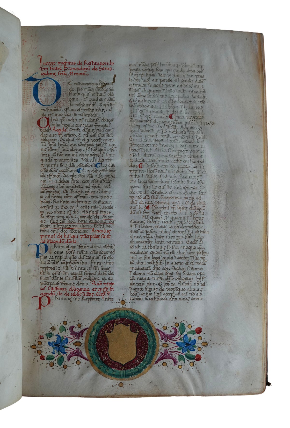 Medieval Money, Luxury and Marriage: An Illuminated Medieval Manuscript of St Bernardino of Siena, 1466