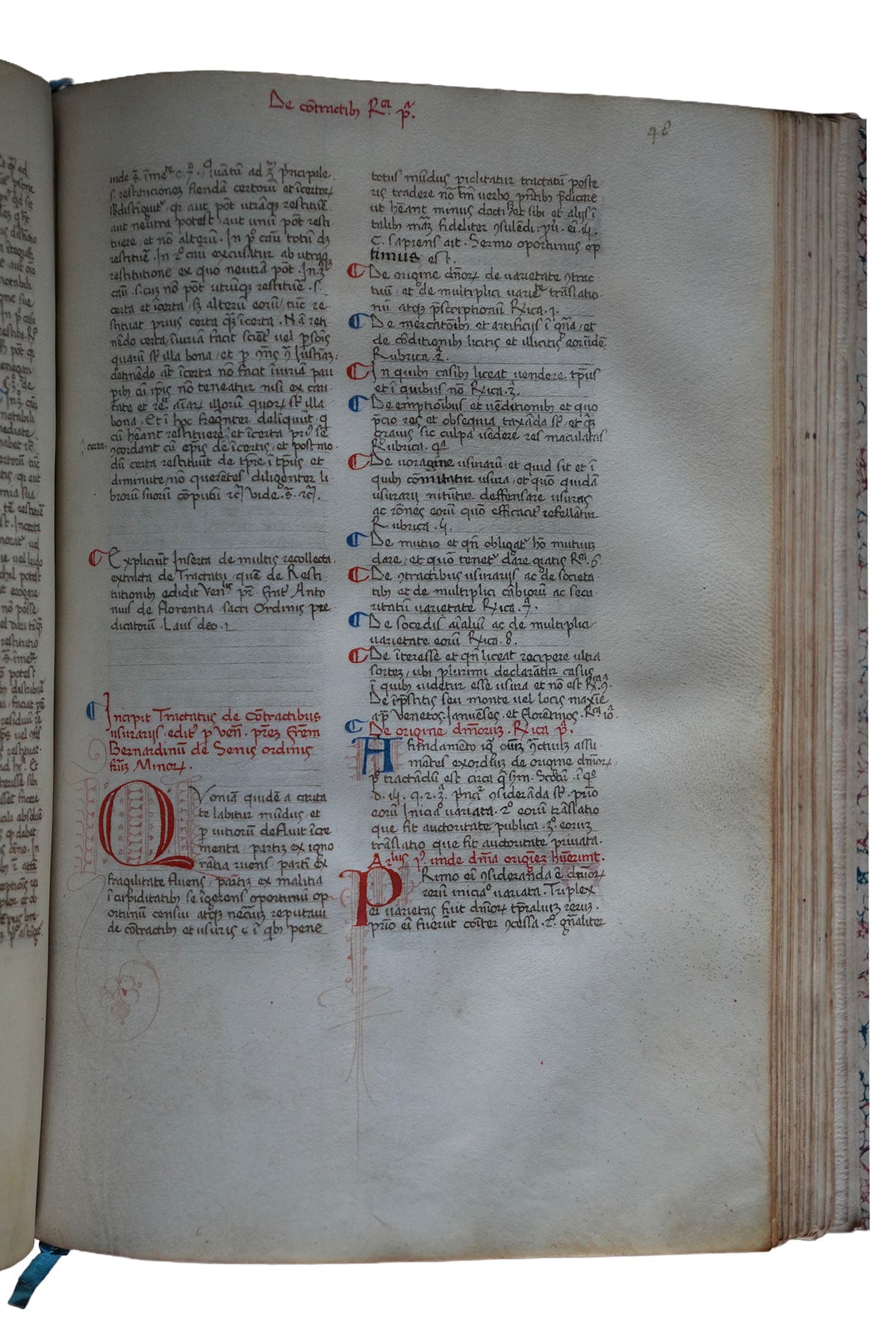 Medieval Money, Luxury and Marriage: An Illuminated Medieval Manuscript of St Bernardino of Siena, 1466