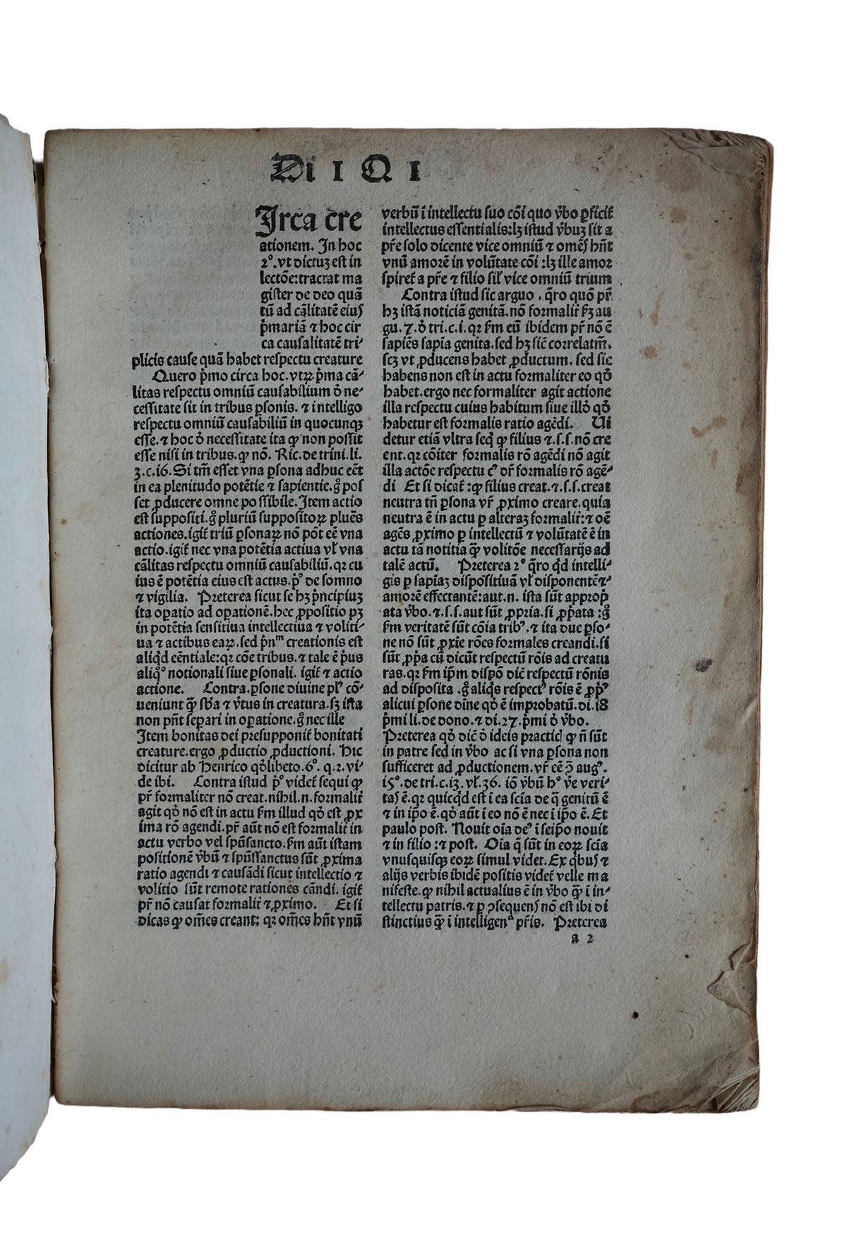 Duns Scotus on Creation, Free Will and the Human Soul, Venice, 1481