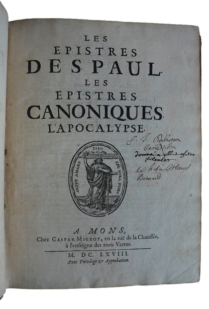 The Elzevir New Testament of Mons, 1668