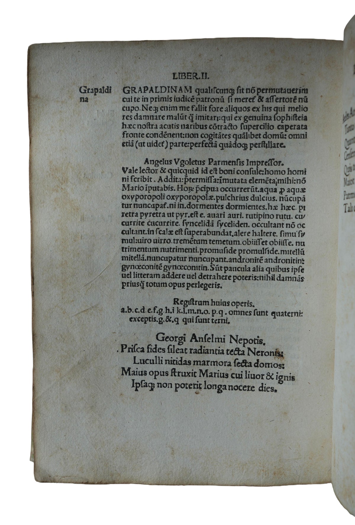 A Renaissance Encyclopaedia of the House: Grapaldi’s De partibus aedium, 1494