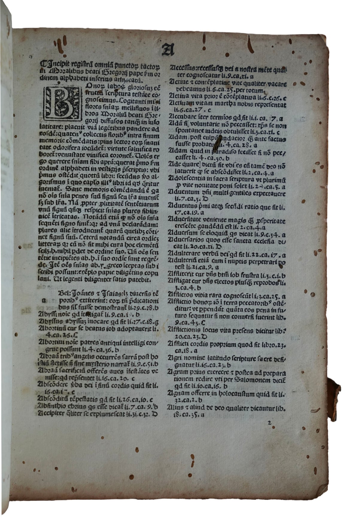 Gregory the Great’s Moralia in Job, 1498: A Late Incunable with an Ave Maria Binding