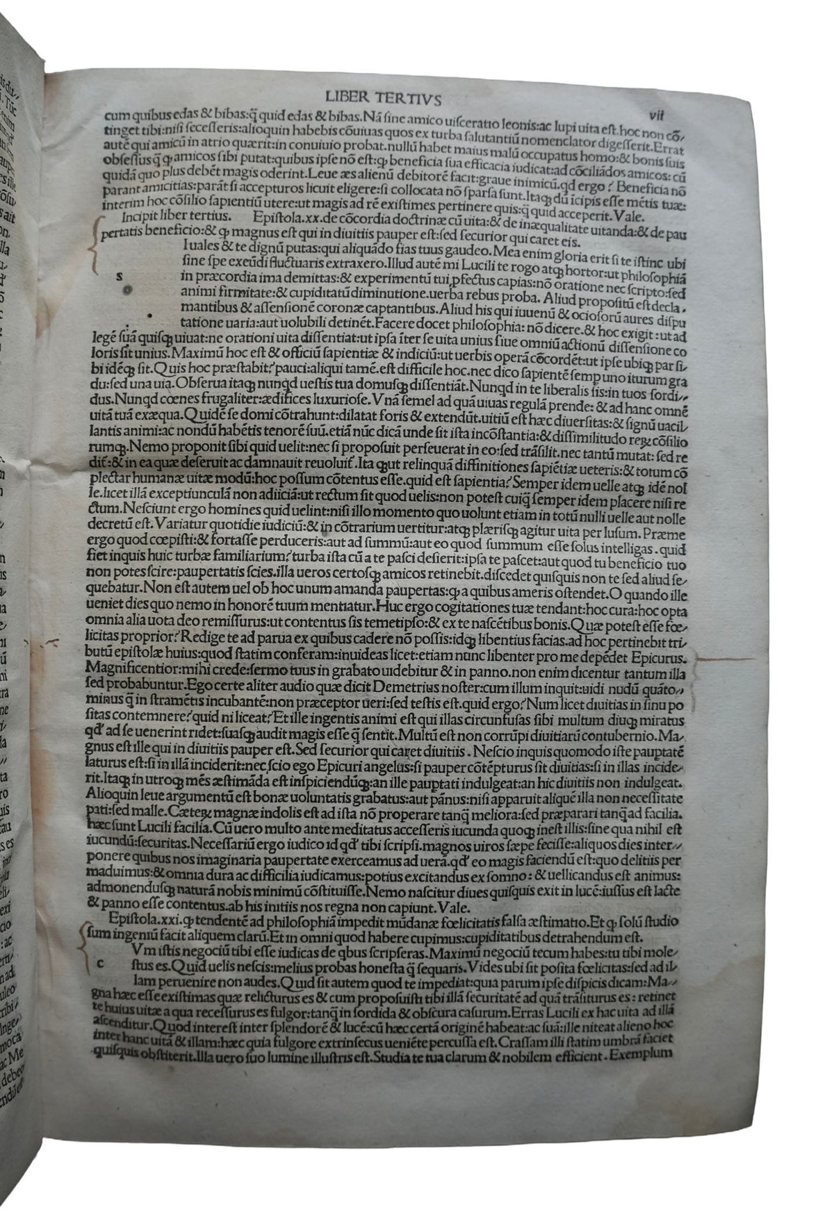 Seneca on Stoicism, Life and Virtue: A Venetian Incunable of 1492