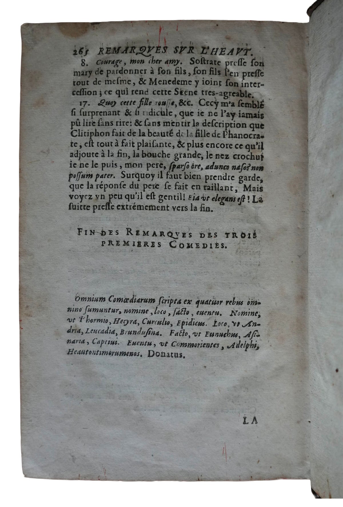An Early Manuscript Witness to the Contemporary Reception of Molière: Terence's Comedies, 1659