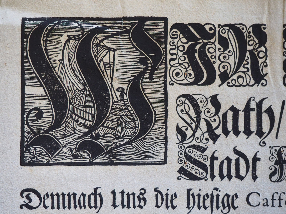 Who Could Sell Coffee? A Frankfurt Coffeehouse Broadside, 1725
