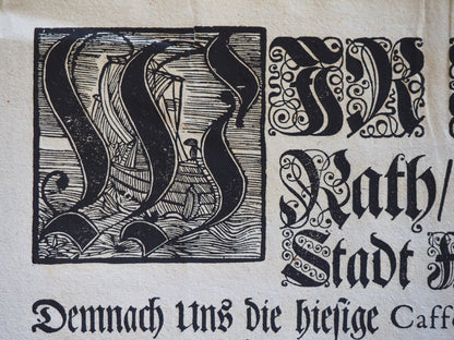 Who Could Sell Coffee? A Frankfurt Coffeehouse Broadside, 1725