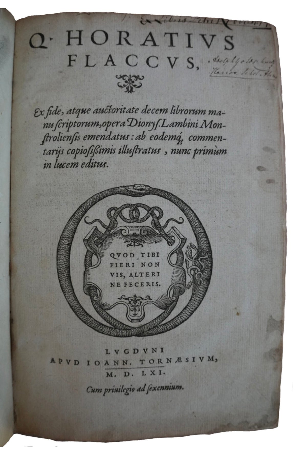 Horace Opera: A Typographical Masterpiece, 1561