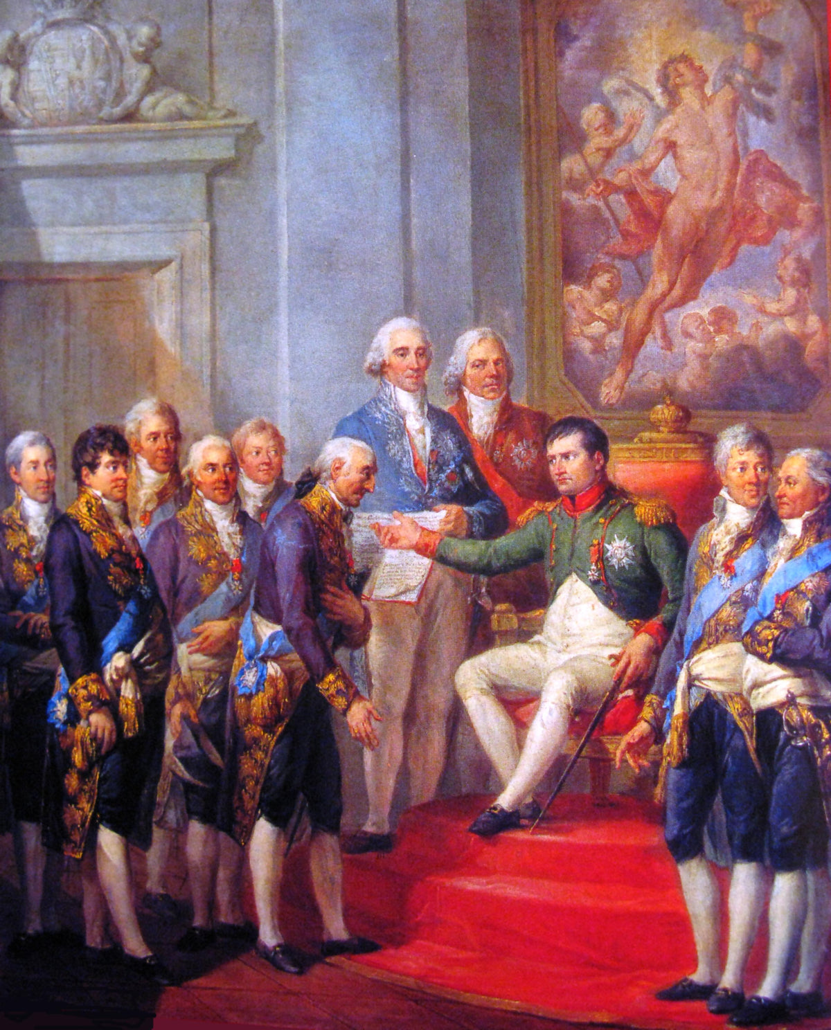 Napoleon establishing the Duchy of Warsaw, a painting of the scene