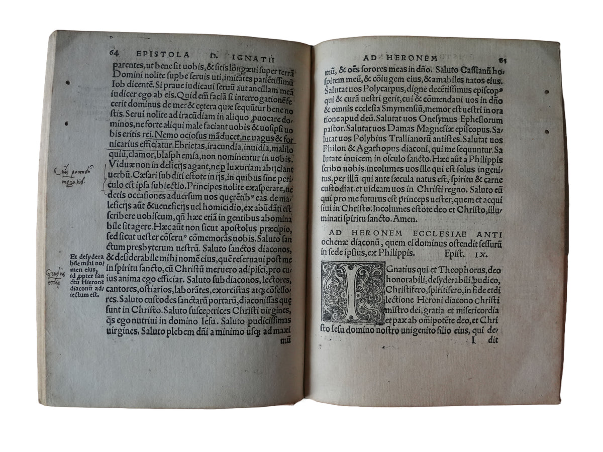 The Apostolic Fathers in Print: Ignatius of Antioch & Polycarp, Basel 1520