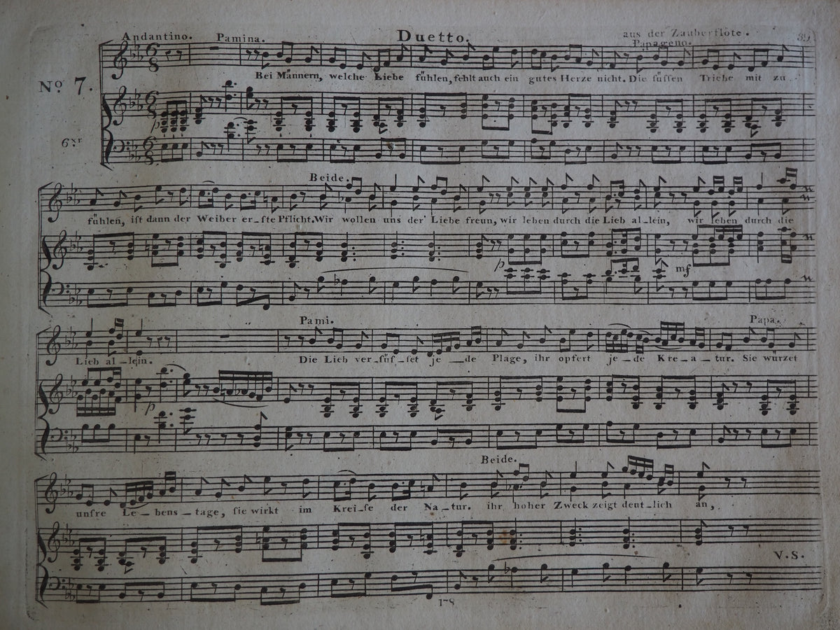 Mozart’s Magic Flute: A Fine Early Copy from the First Years of its Reception, c. 1794–5